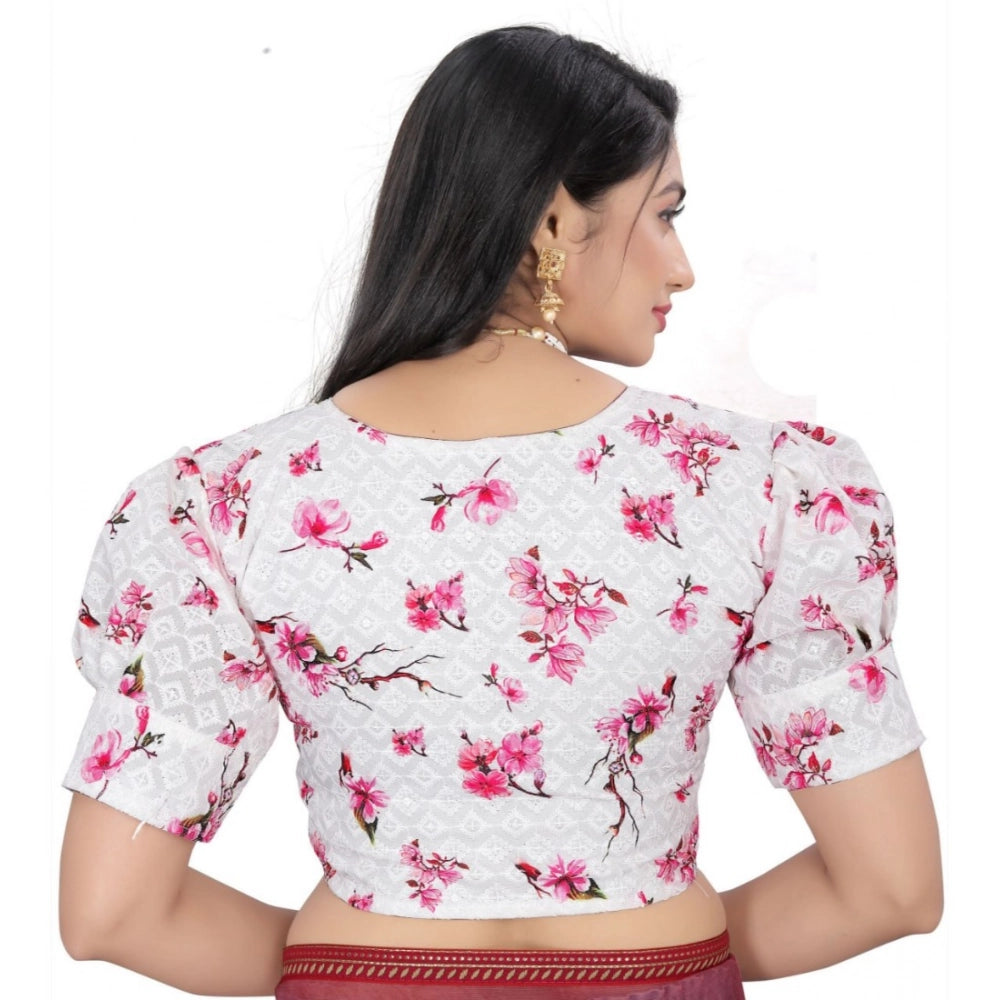 Ranili Women's cotton Blend Floral Readymade Blouse