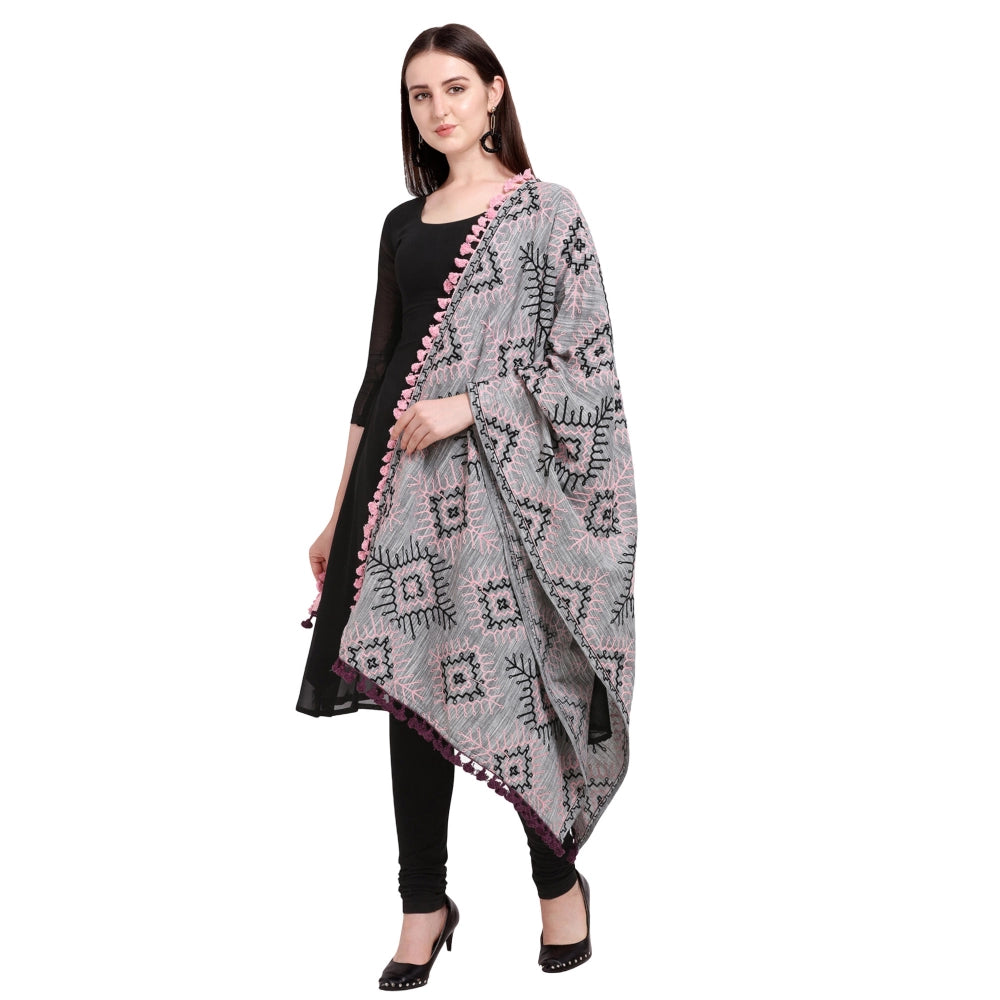 Ranili Cotton Embroidered Dupatta