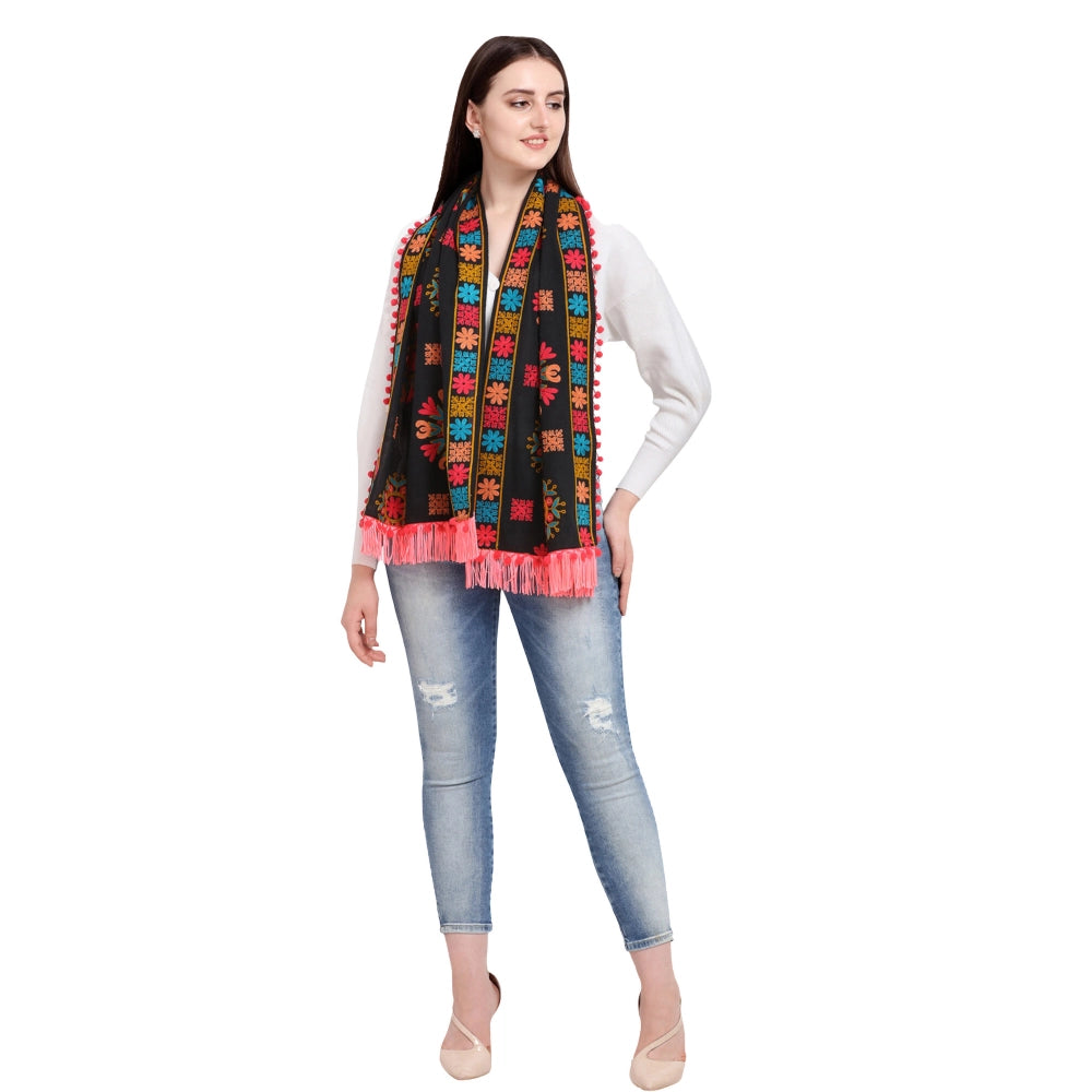 Ranili Cotton Embroidered Muffler