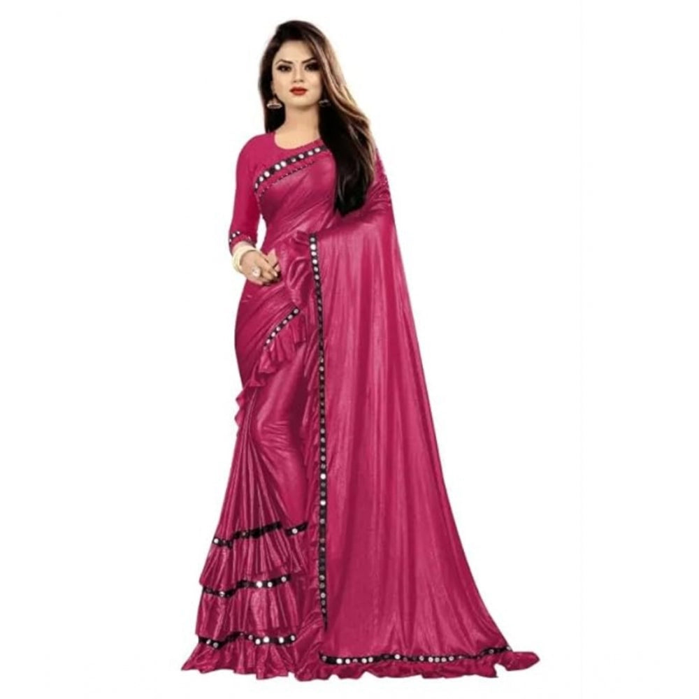 Ranili Malai Lining Solid Saree With Unstitched Blouse