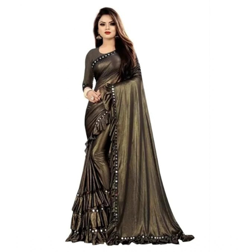 Ranili Malai Lining Solid Saree With Unstitched Blouse