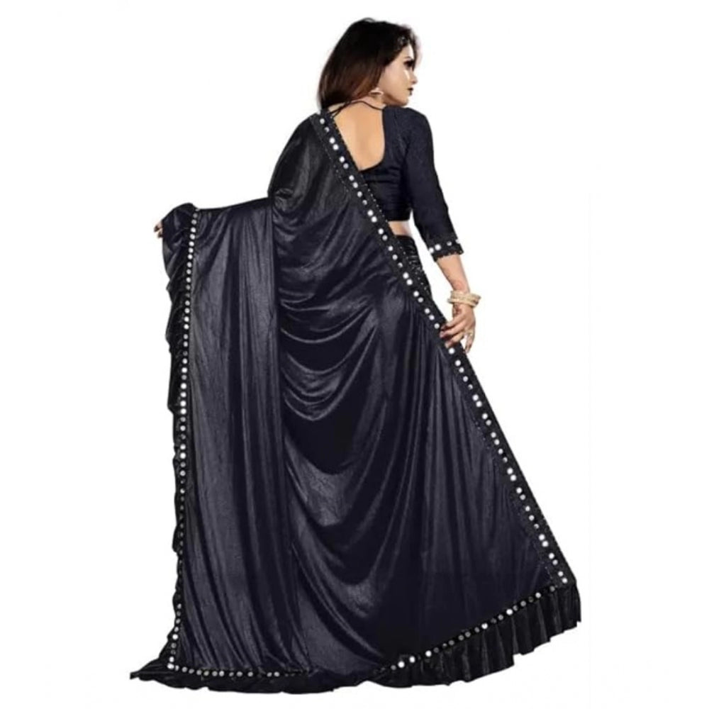 Ranili Malai Lining Solid Saree With Unstitched Blouse