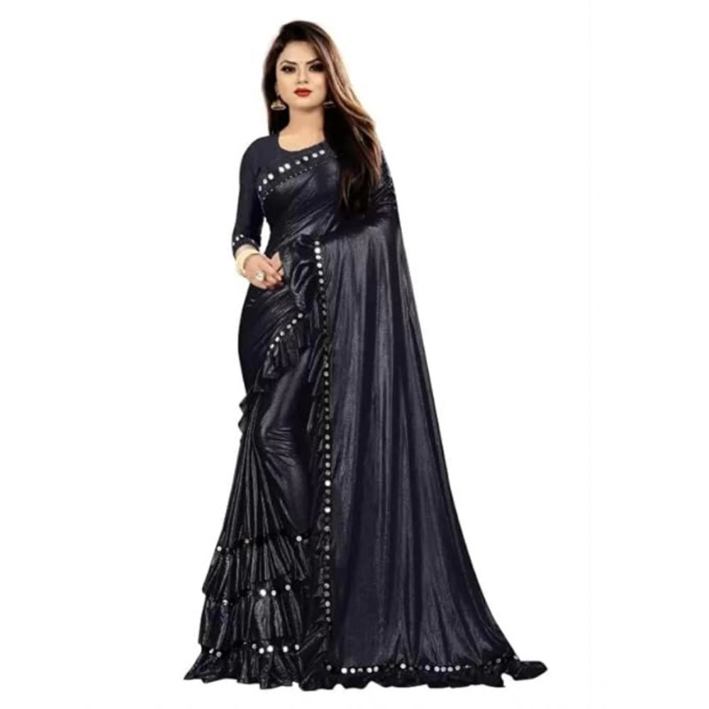Ranili Malai Lining Solid Saree With Unstitched Blouse