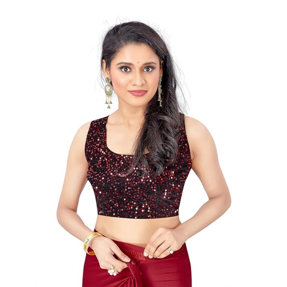 Ranili Lycra Solid Saree With Unstitched Blouse