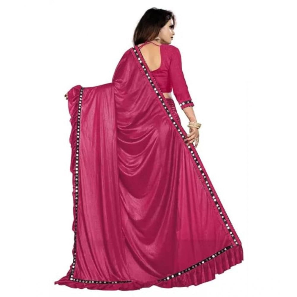 Ranili Malai Lining Solid Saree With Unstitched Blouse