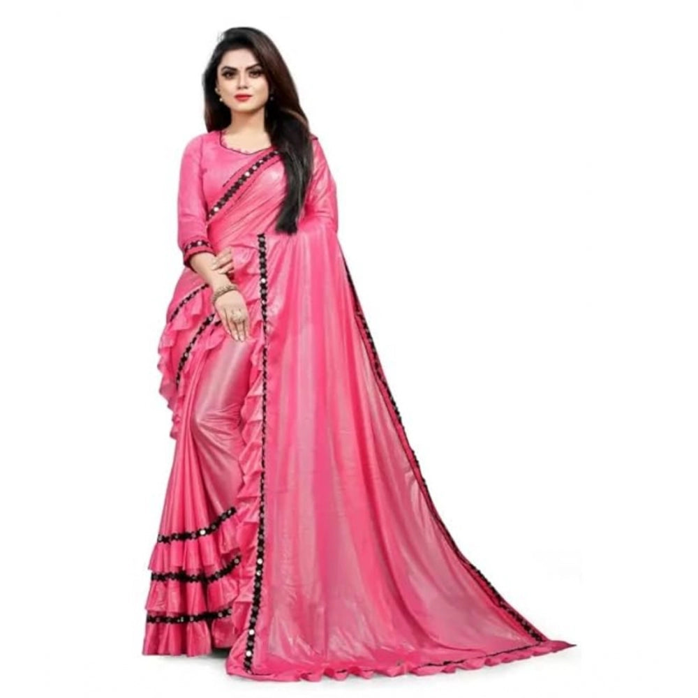 Ranili Malai Lining Solid Saree With Unstitched Blouse