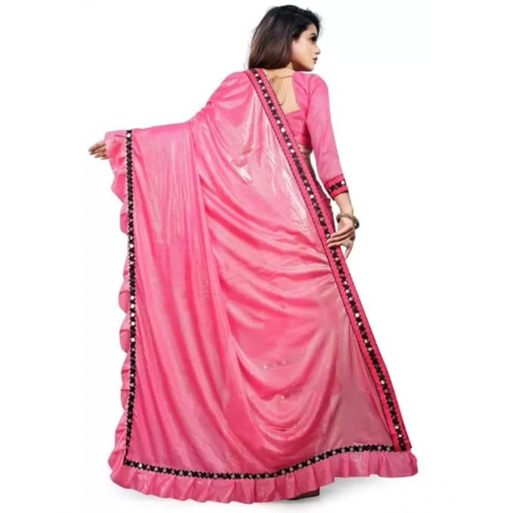 Ranili Malai Lining Solid Saree With Unstitched Blouse