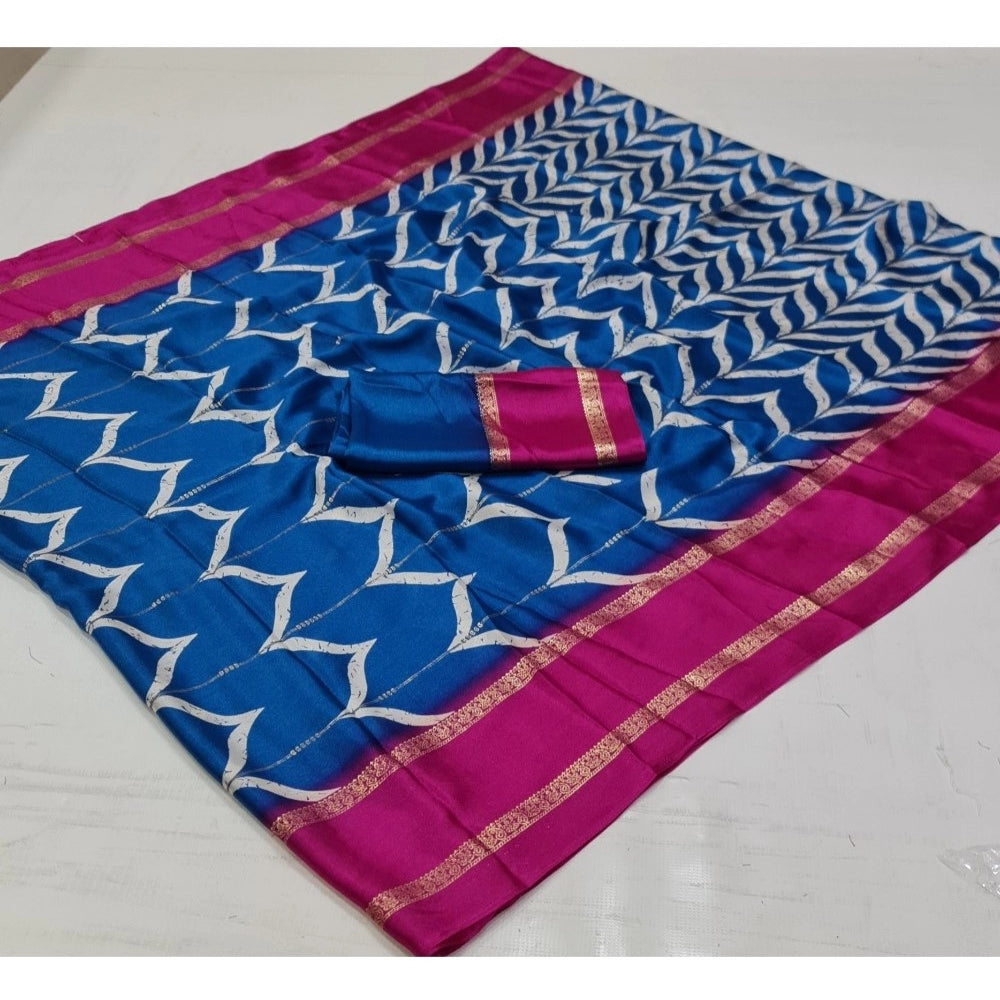 Ranili Cotton Printed Saree With Unstitched Blouse