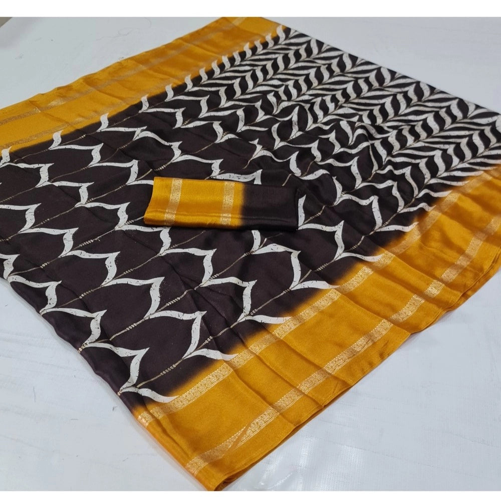 Ranili Cotton Printed Saree With Unstitched Blouse