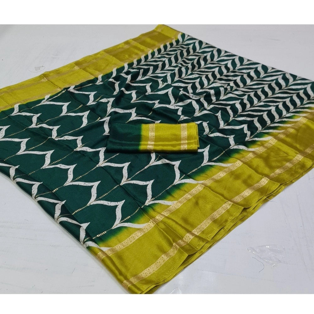 Ranili Cotton Printed Saree With Unstitched Blouse