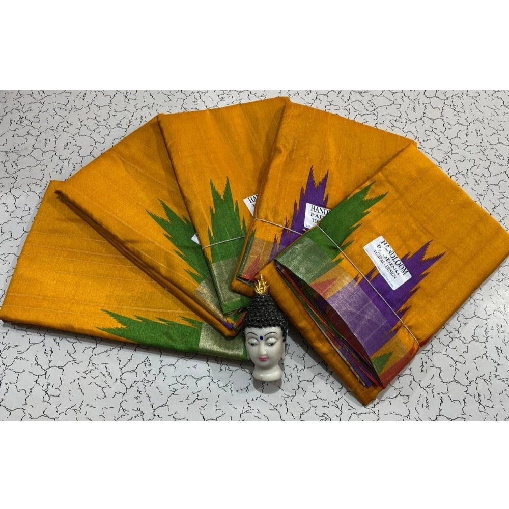 Ranili Tussar Silk Printed Saree With Unstitched Blouse