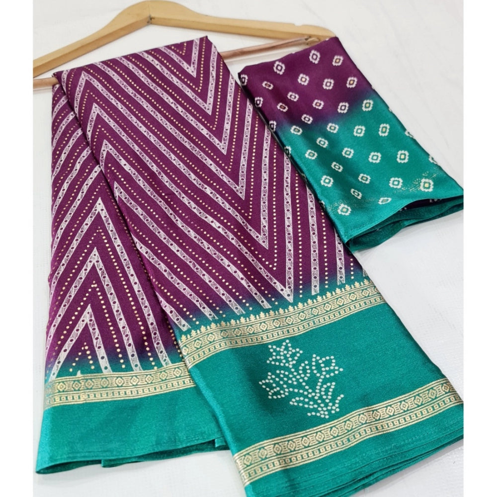 Ranili Cotton Printed Saree With Unstitched Blouse