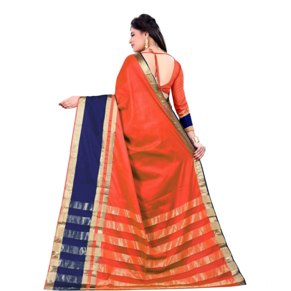 Ranili Jacquard Woven Saree With Unstitched Blouse 5.5mtr