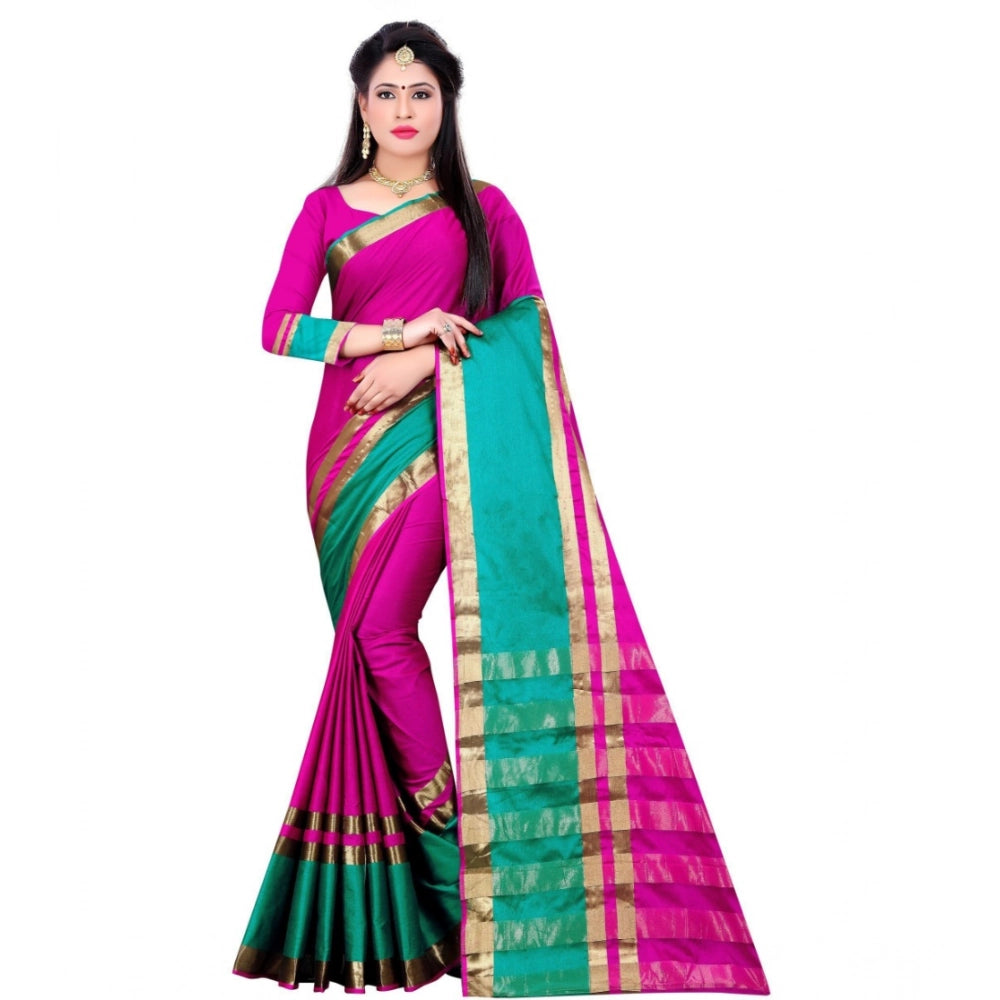 Ranili Jacquard Woven Saree With Unstitched Blouse 5.5mtr