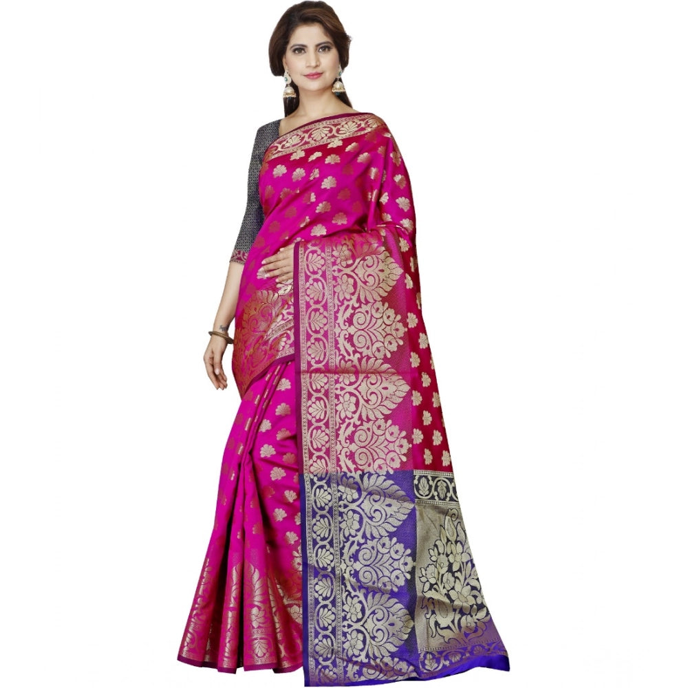 Ranili Jacquard Woven Saree With Unstitched Blouse 5.5mtr