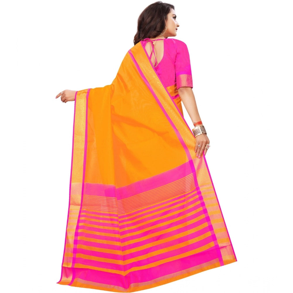 Ranili Jacquard Woven Saree With Unstitched Blouse 5.5mtr