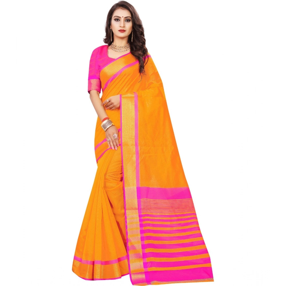 Ranili Jacquard Woven Saree With Unstitched Blouse 5.5mtr
