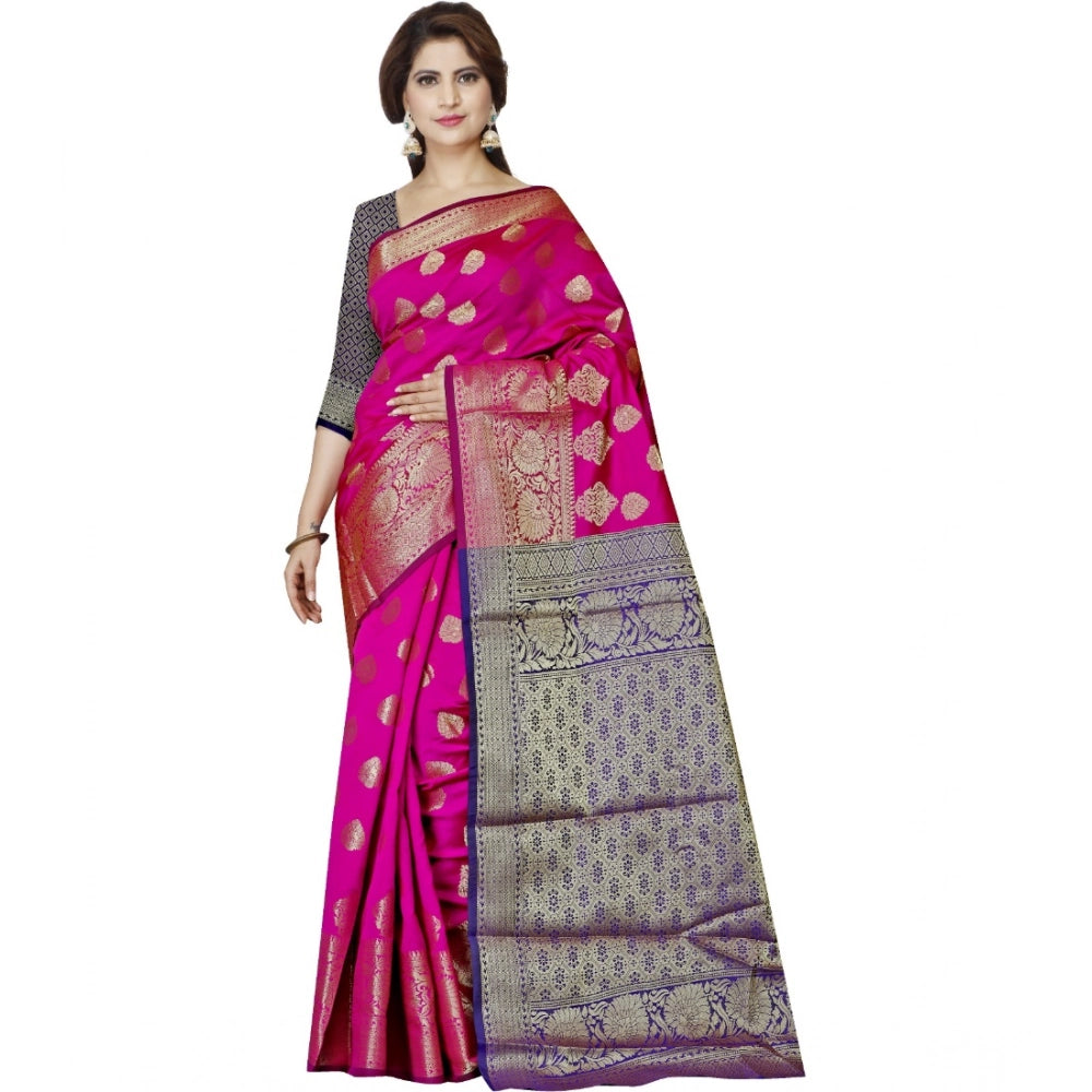 Ranili Jacquard Woven Saree With Unstitched Blouse 5.5mtr