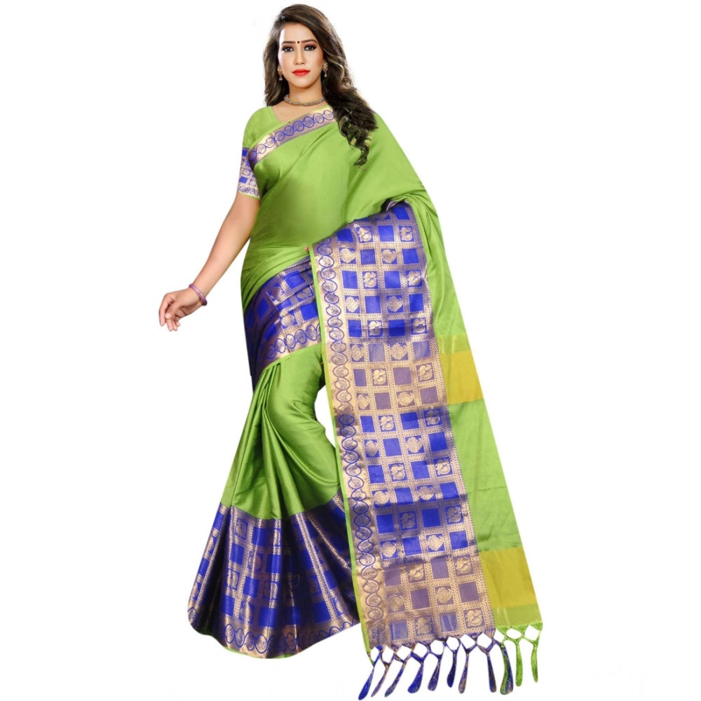 Ranili Jacquard Woven Saree With Unstitched Blouse 5.5mtr