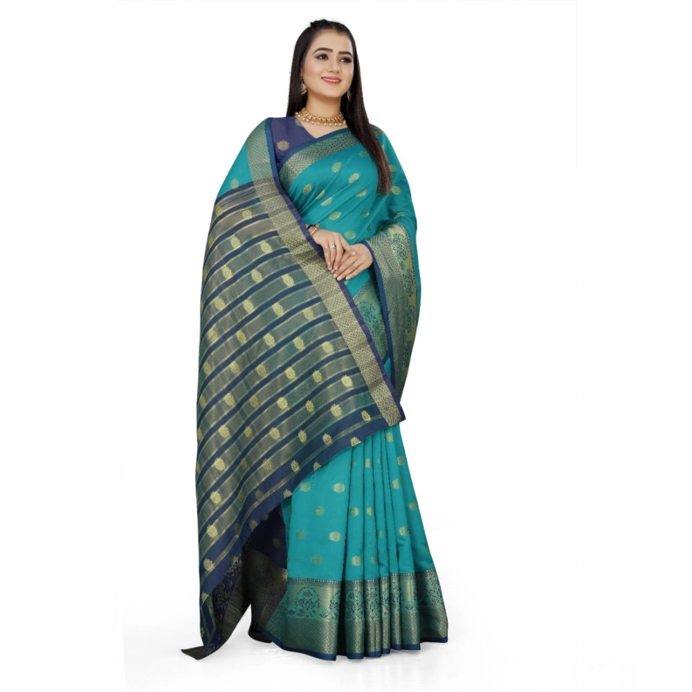 Ranili Jacquard Woven Saree With Unstitched Blouse 5.5mtr