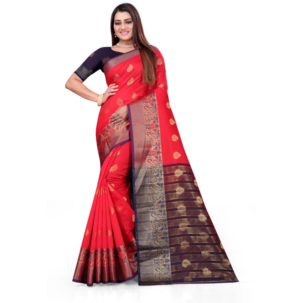 Ranili Silk Blend Woven Saree With Unstitched Blouse 5.5mtr