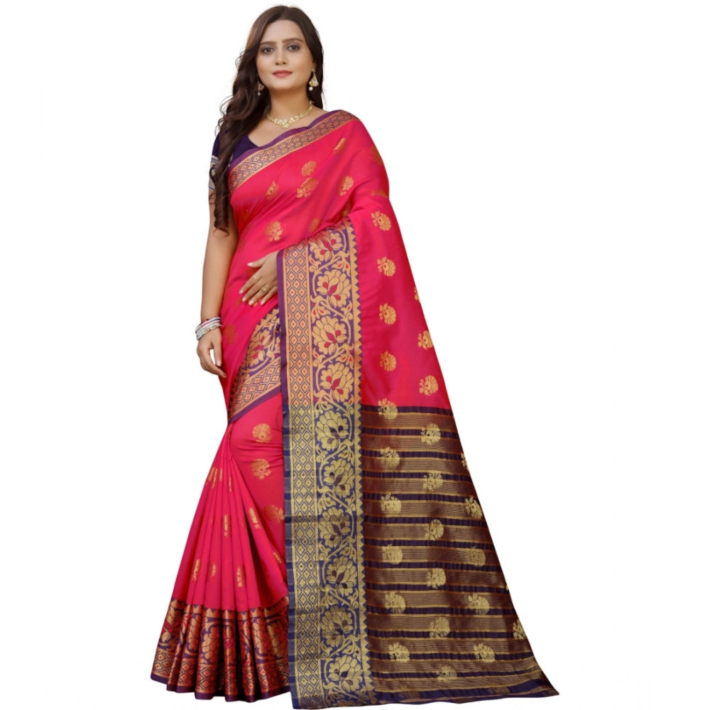Ranili Silk Blend Woven Saree With Unstitched Blouse 5.5mtr