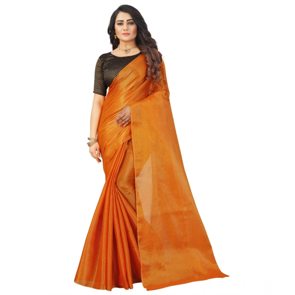 Ranili Cotton Silk Self Design Saree With Unstitched Blouse 5.5mtr