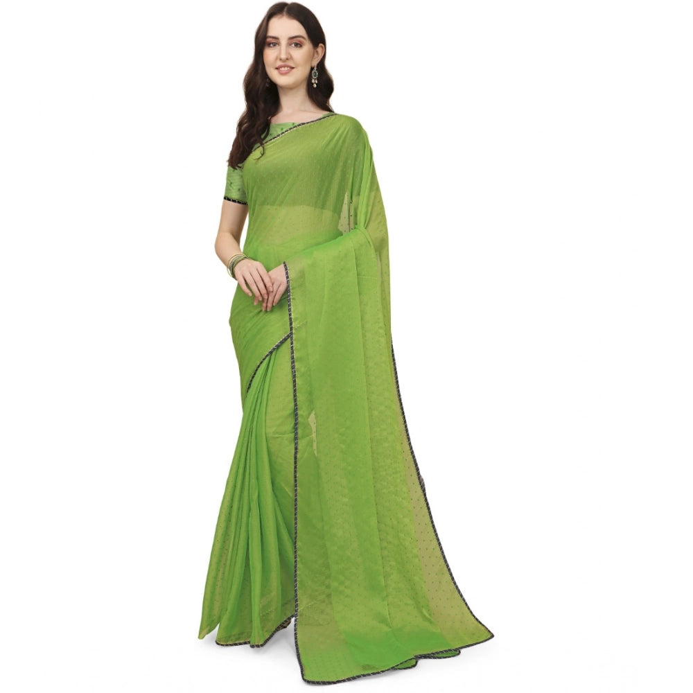Ranili Silk Blend Embellished Saree With Unstitched Blouse 5.5mtr