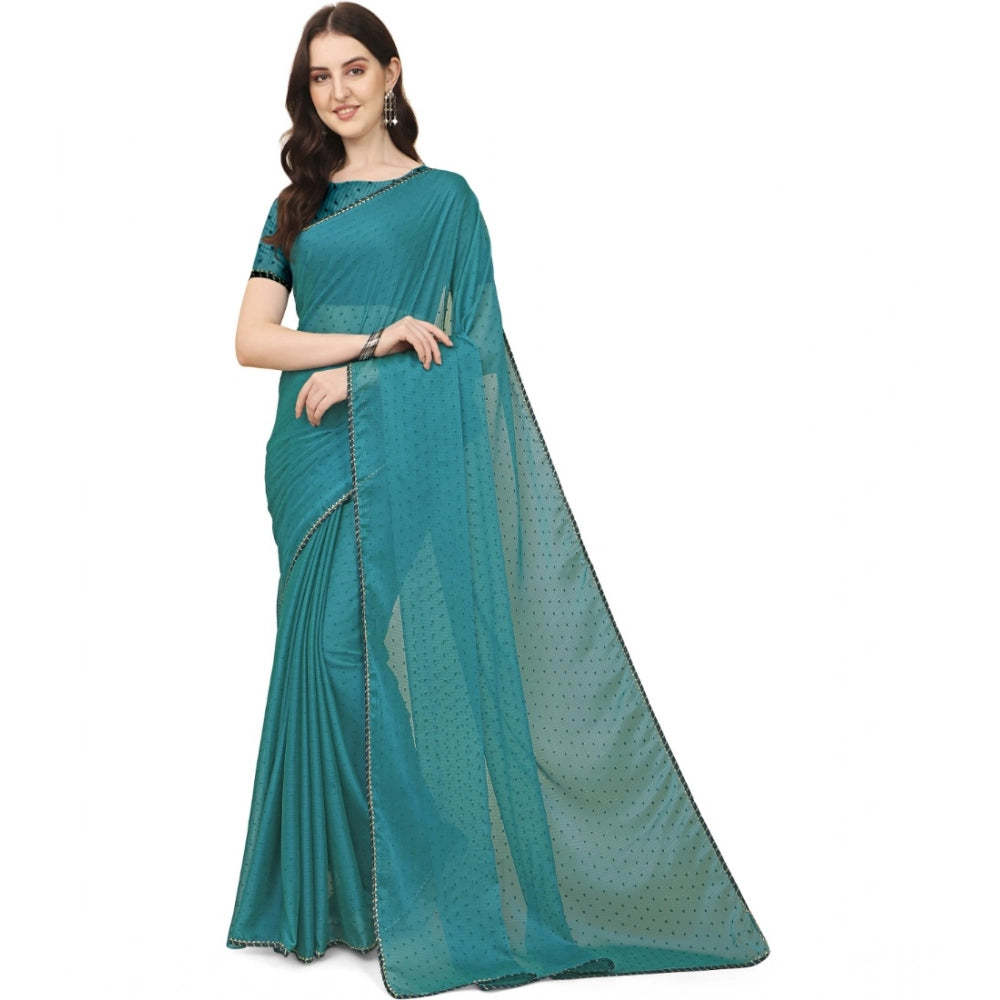 Ranili Silk Blend Embellished Saree With Unstitched Blouse 5.5mtr