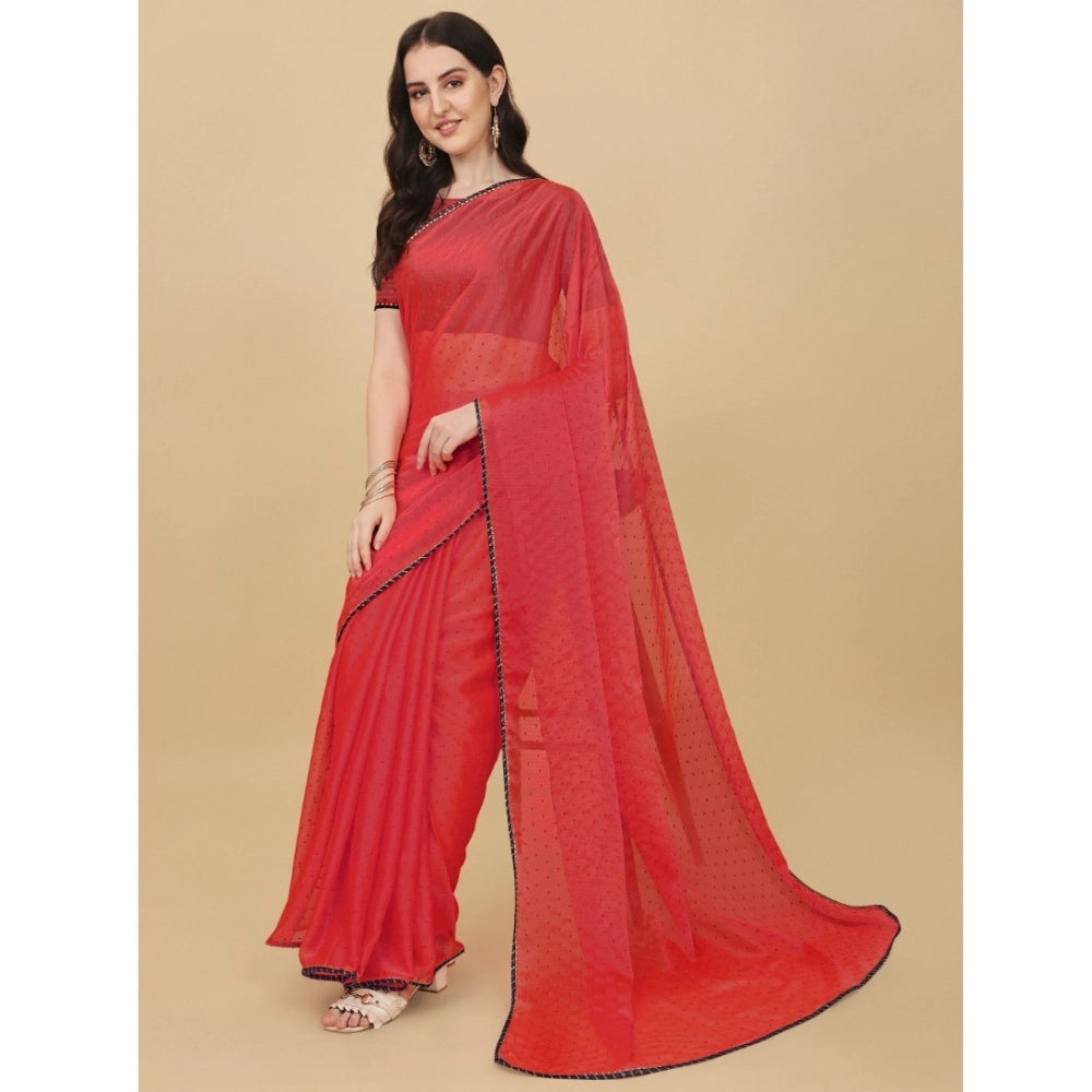 Ranili Silk Blend Embellished Saree With Unstitched Blouse 5.5mtr