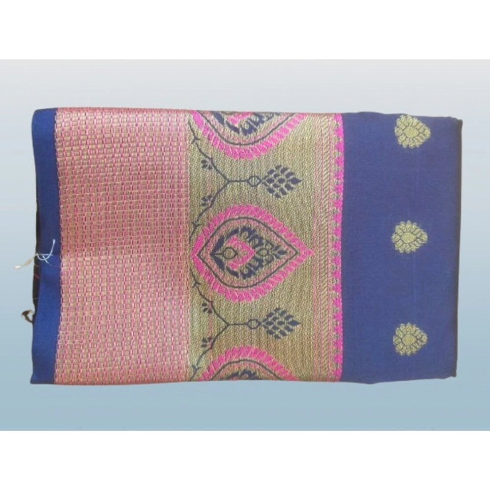 Ranili Silk Blend Woven Saree With Unstitched Blouse 5.5mtr
