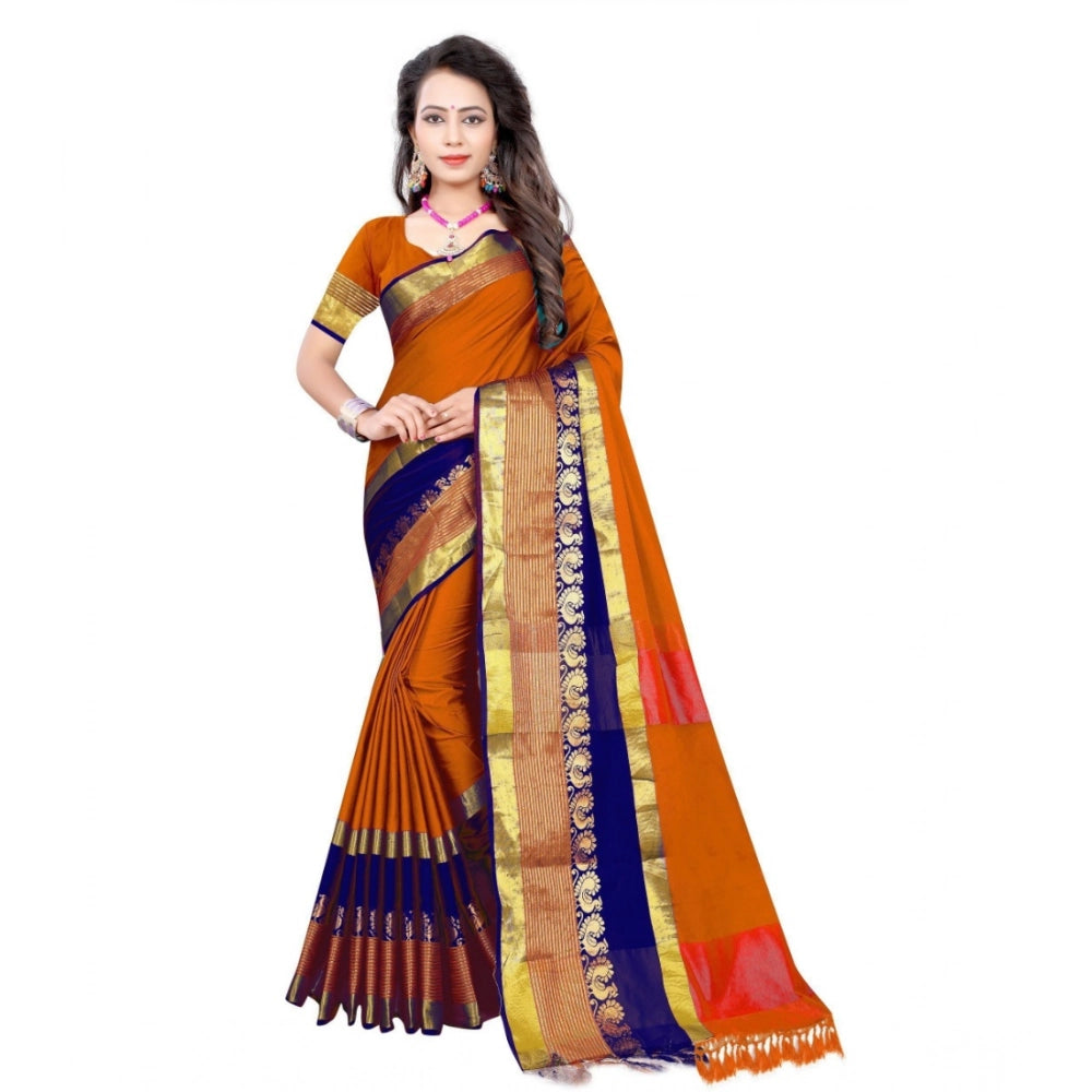 Ranili Jacquard Woven Saree With Unstitched Blouse 5.5mtr