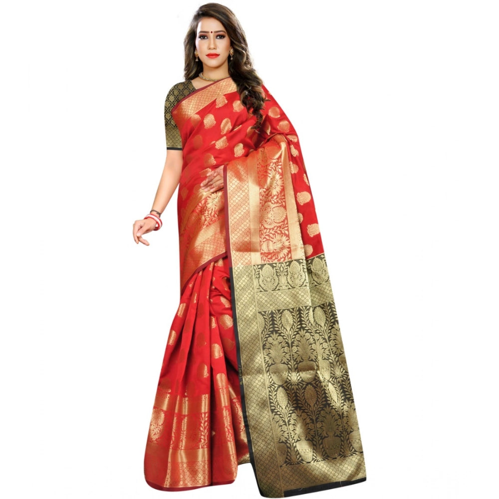 Ranili Jacquard Woven Saree With Unstitched Blouse 5.5mtr