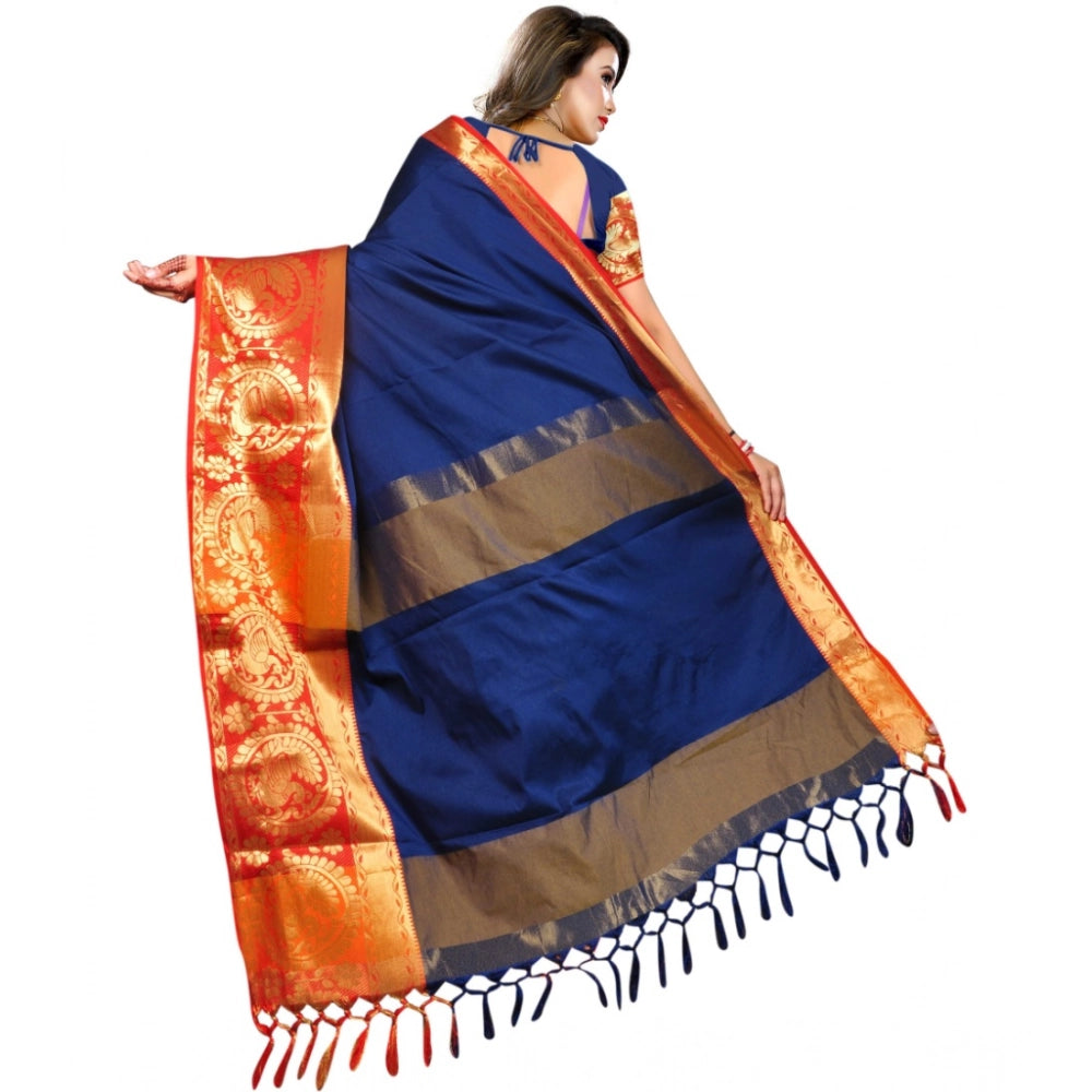 Ranili Jacquard Woven Saree With Unstitched Blouse 5.5mtr