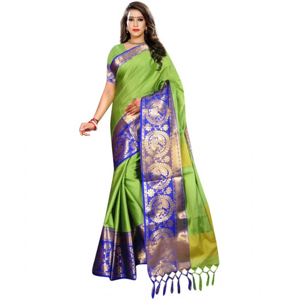 Ranili Jacquard Woven Saree With Unstitched Blouse 5.5mtr