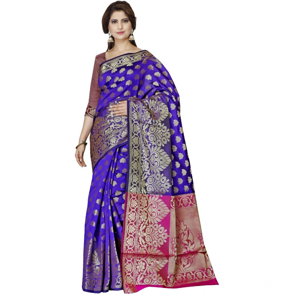 Ranili Jacquard Woven Saree With Unstitched Blouse 5.5mtr