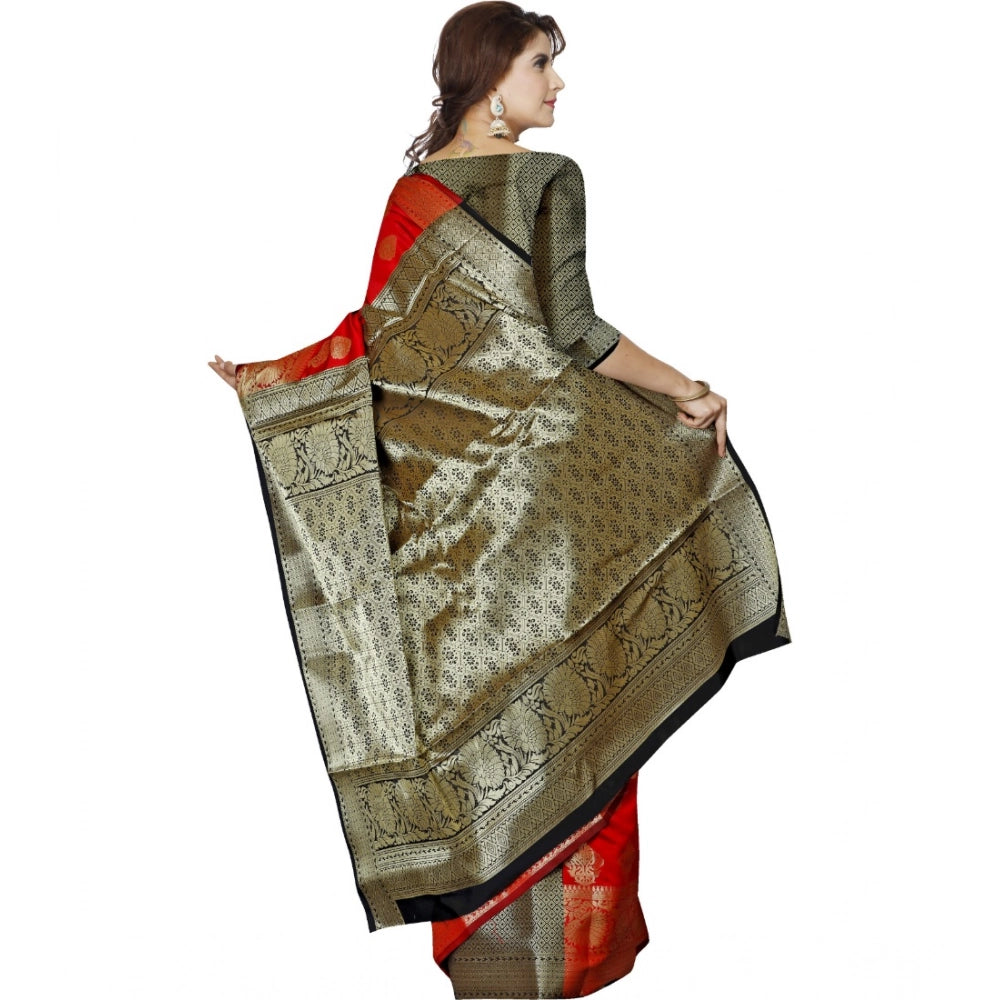 Ranili Jacquard Woven Saree With Unstitched Blouse 5.5mtr
