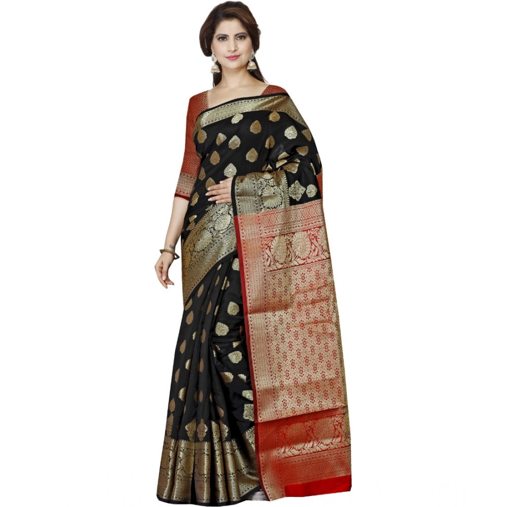 Ranili Jacquard Woven Saree With Unstitched Blouse 5.5mtr