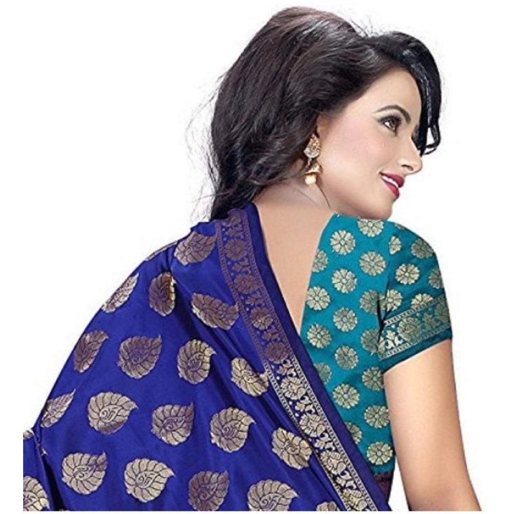 Ranili Jacquard Woven Saree With Unstitched Blouse 5.5mtr