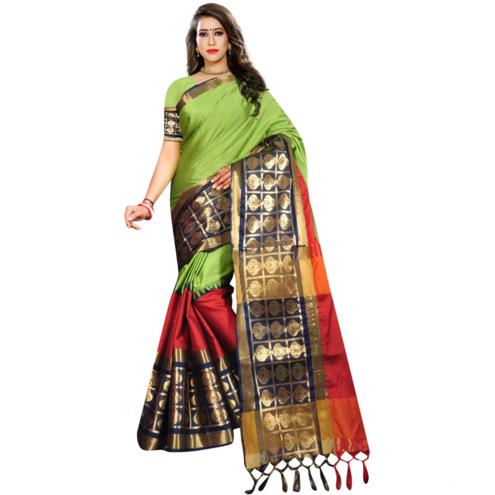 Ranili Jacquard Woven Saree With Unstitched Blouse 5.5mtr