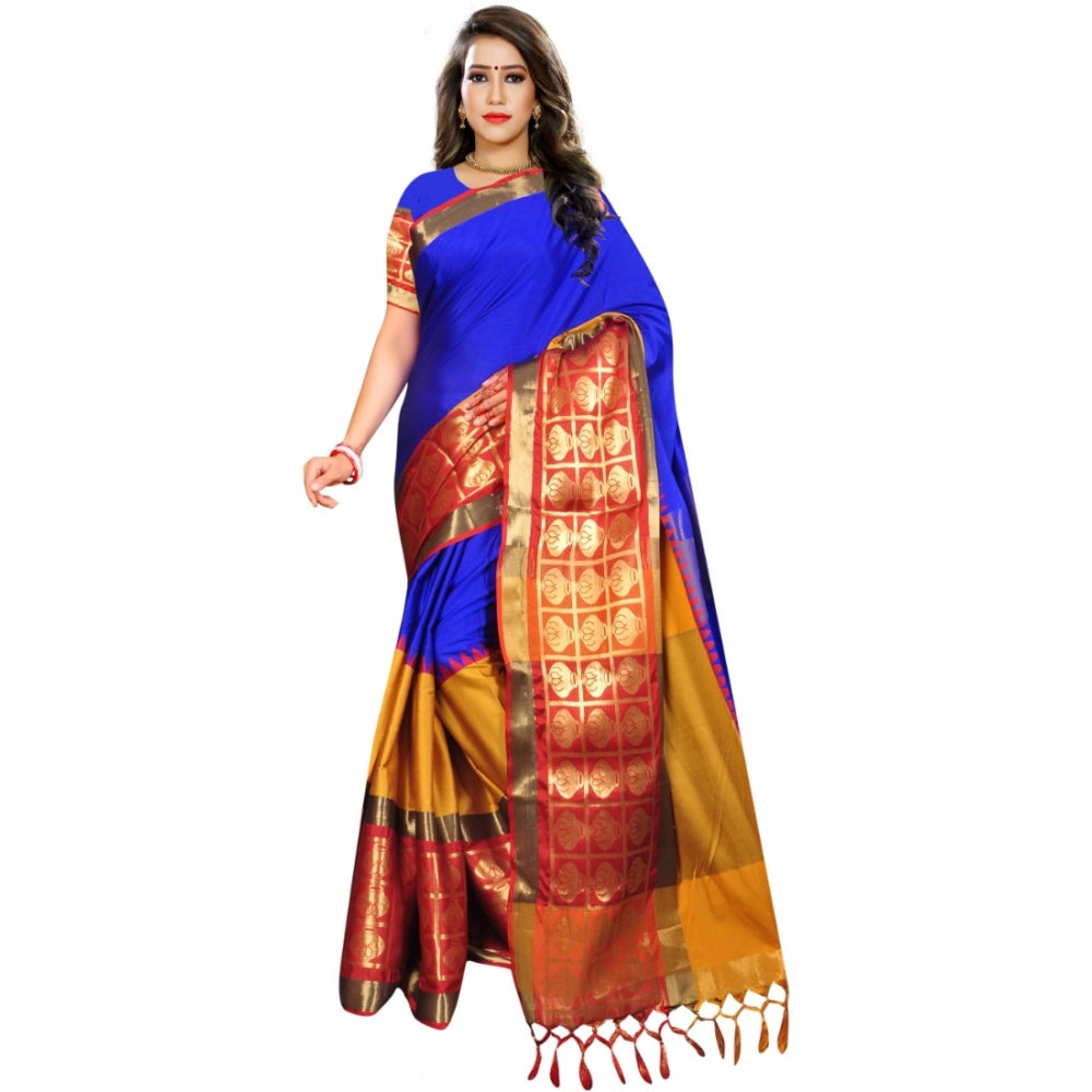 Ranili Jacquard Woven Saree With Unstitched Blouse 5.5mtr