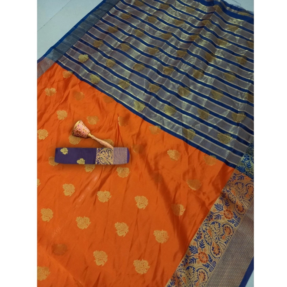 Ranili Silk Blend Woven Saree With Unstitched Blouse 5.5mtr
