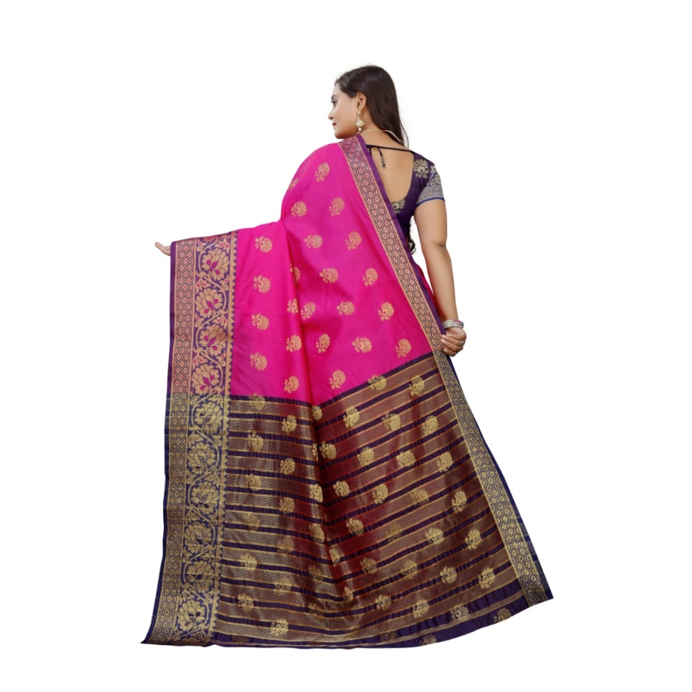 Ranili Silk Blend Woven Saree With Unstitched Blouse 5.5mtr
