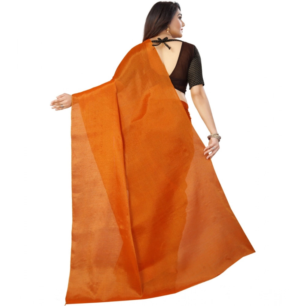 Ranili Cotton Silk Self Design Saree With Unstitched Blouse 5.5mtr