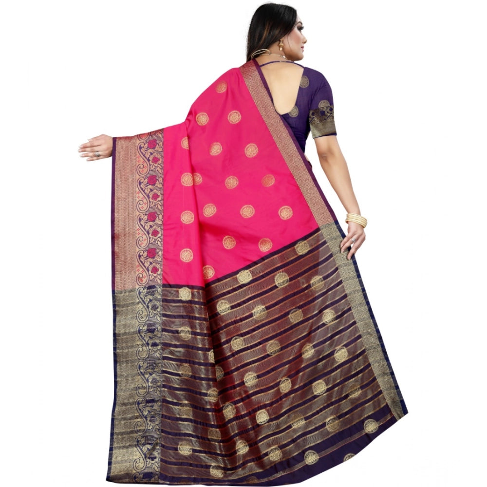 Ranili Silk Blend Woven Saree With Unstitched Blouse 5.5mtr