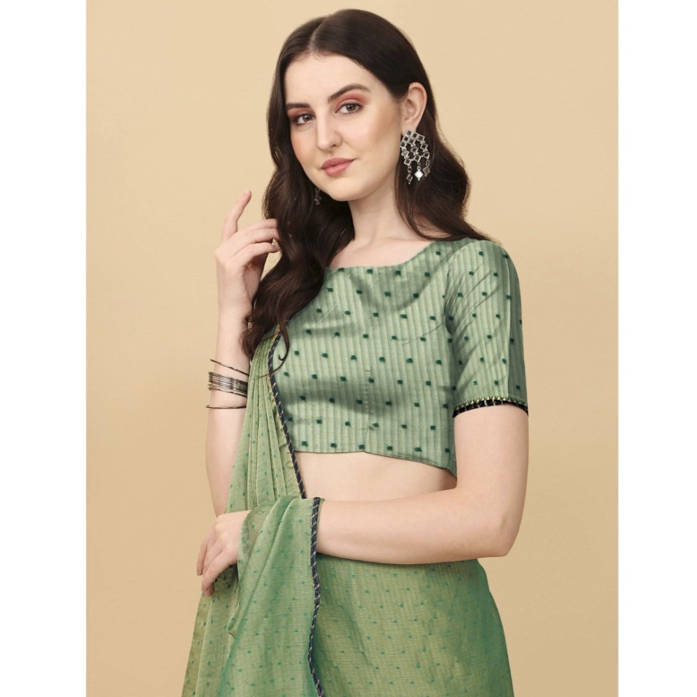 Ranili Silk Blend Embellished Saree With Unstitched Blouse 5.5mtr