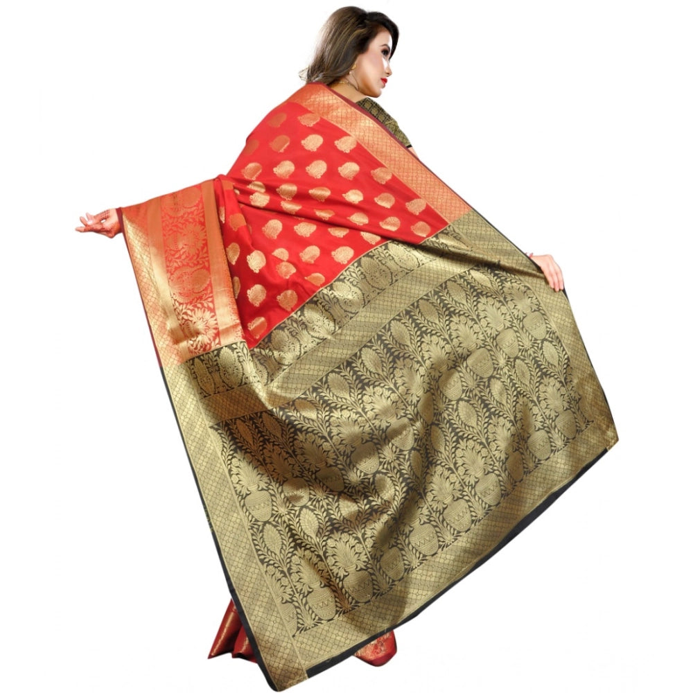 Ranili Jacquard Woven Saree With Unstitched Blouse 5.5mtr