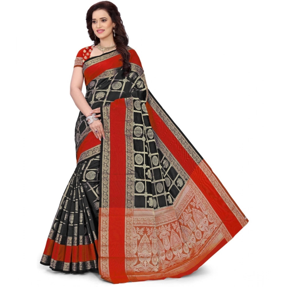 Ranili Jacquard Woven Saree With Unstitched Blouse 5.5mtr