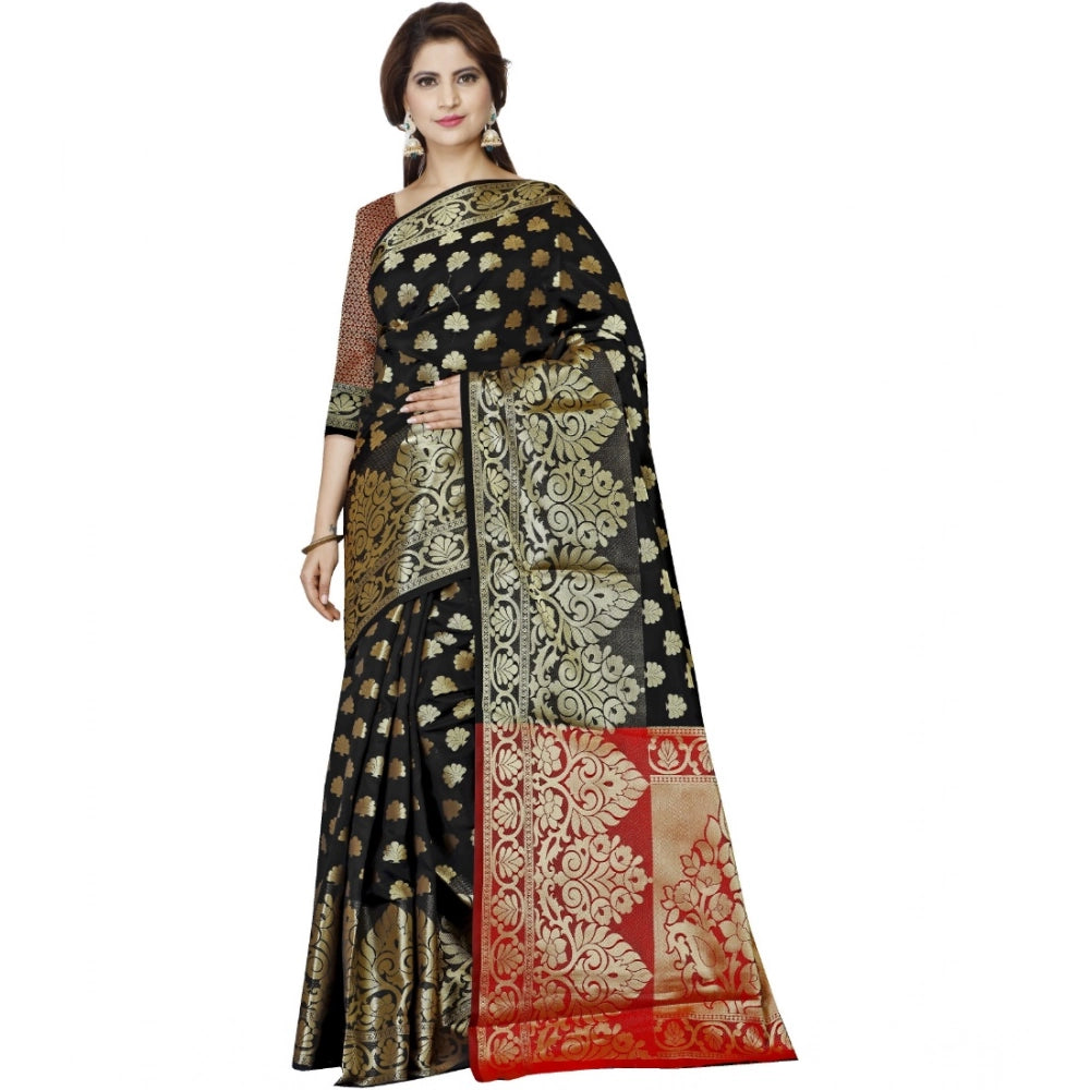 Ranili Jacquard Woven Saree With Unstitched Blouse 5.5mtr