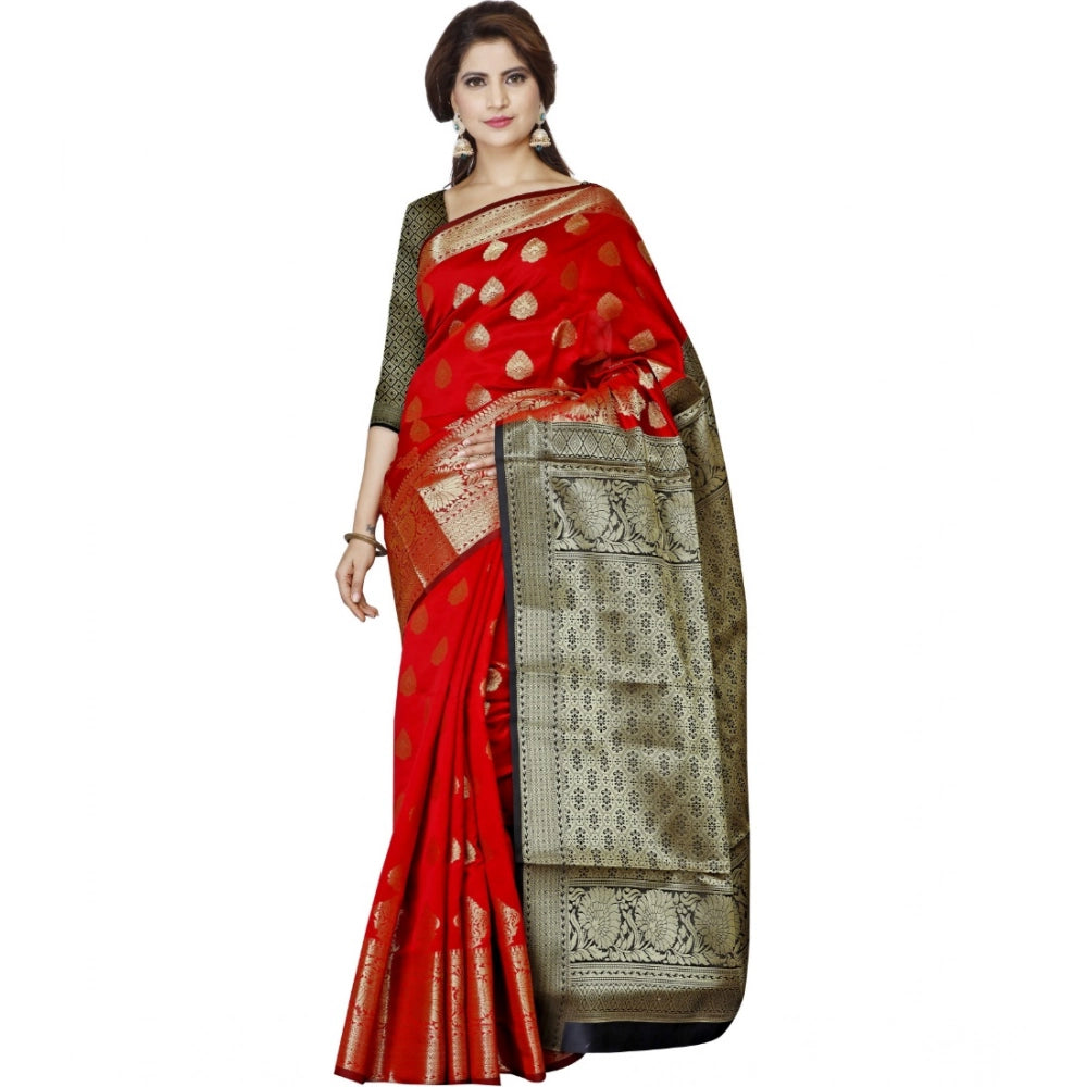 Ranili Jacquard Woven Saree With Unstitched Blouse 5.5mtr